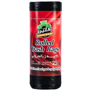 کیسه زباله رولی پتروکلین سایز 55 در 75 سانتی متری بسته 25 عددی