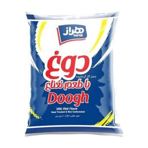 دوغ بدون گاز نعنا هراز 900 گرمی بسته 3 عددی