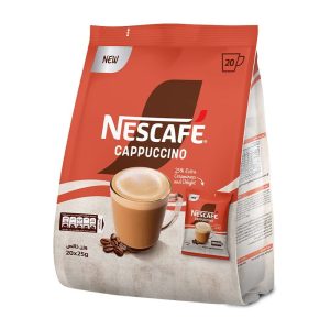 کاپوچینو نسکافه 25 گرمی بسته 20 عددی