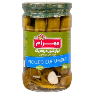 خیار شور درجه یک 680 گرمی مهرام