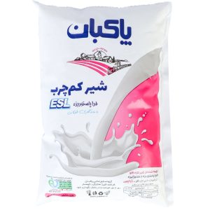 شیر کم چرب 1 درصد چربی پاکبان 800 میلی لیتری