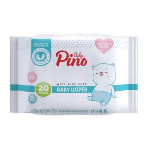 پک دستمال مرطوب کودک پینو بیبی بسته 20 عددی بسته 2 عددی