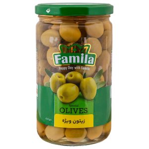 زیتون ویژه با هسته درشت فامیلا 650 گرمی
