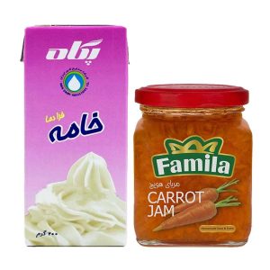 پک خامه پگاه و مربا هویج فامیلا