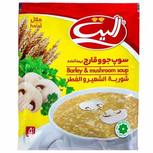 سوپ جو و قارچ الیت 65 گرمی