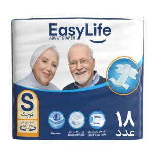 پوشک بزرگسال چسبی ایزی لایف سایز کوچک بسته 18 عددی