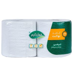 پک دستمال توالت چهار لایه فول تایم 2 عددی بسته 2 عددی