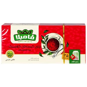 چای کیسه ای ساده فامیلا 50 گرمی بسته 25 عددی