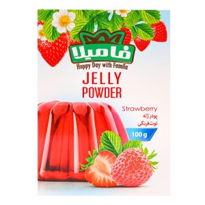 پودر ژله توت فرنگی 100 گرمی فامیلا