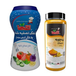 پک نمک و زردچوبه گلها