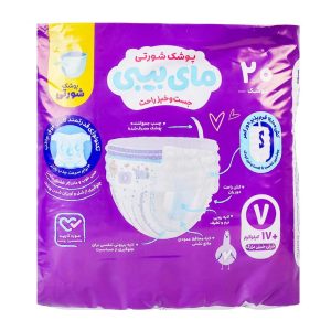 پوشک کودک شورتی مای بیبی مدل Anatomic Fit کانال دار سایز 7 بسته 20 عددی