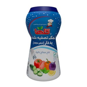 نمک تصفیه شده یددار گلها 500 گرمی بسته 2 عددی