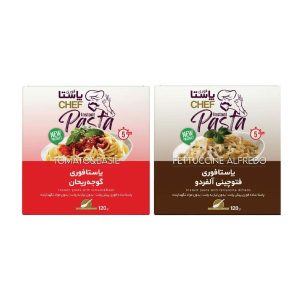 پک پاستا گوجه و ریحان و آلفردو شف هو