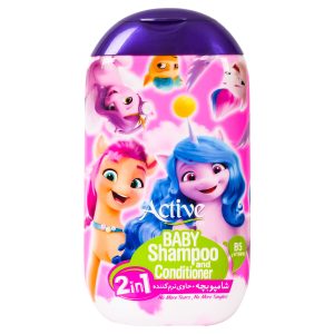 شامپو بچه و نرم کننده اکتیو سری 2 در 1 مدل Pony وزن 280 گرم
