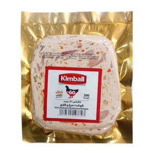 کالباس مرغ و قارچ 60% کیمبال 300 گرمی