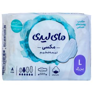 نوار بهداشتی مای لیدی مدل Maxi ابریشمی نیمه ضخیم سایز بزرگ بسته 8 عددی